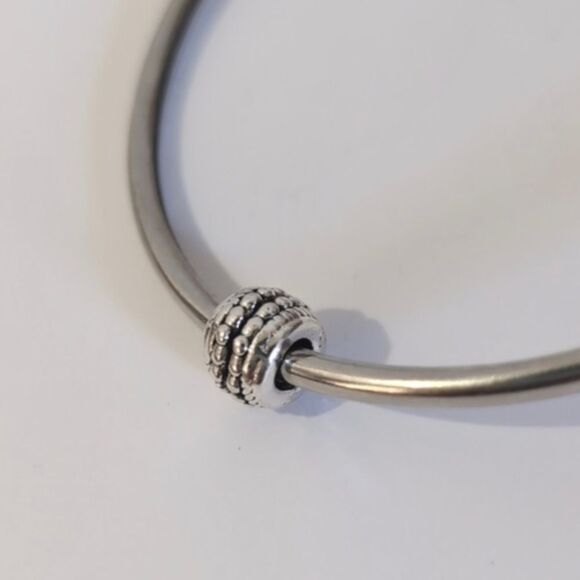 Pandora Jewelry - Silver Studded Spacer Charm for Pandora Style Bracelet
